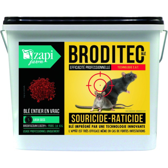 Appât raticide souricide forte infestation pour lieux humides