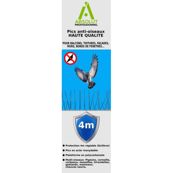 PICS ANTI-OISEAUX XXL - 4m...
