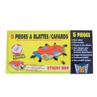 5 pièges anti-cafards STICKY BOX