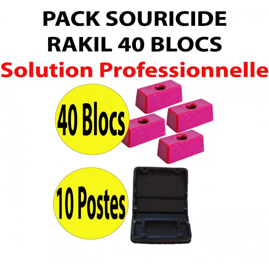 Pack Souricide RAKIL 40 blocs Pack Souricide RAKIL 40 blocs