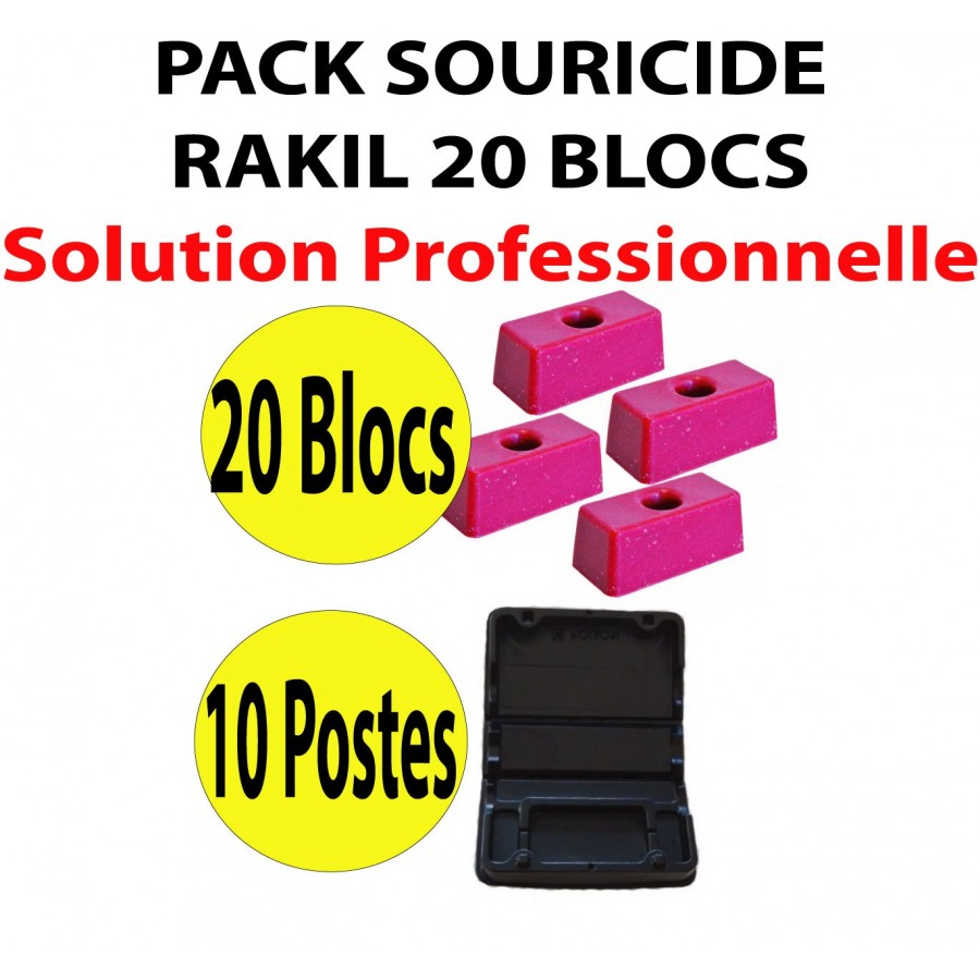 PACK SOURICIDE RAKIL 20 BLOCS PACK SOURICIDE RAKIL 20 BLOCS