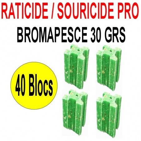 Raticide Bromapesce 40 blocs de 30 grs