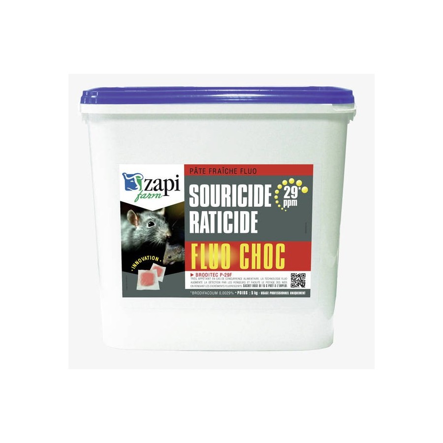 Gamme PRO (50 PPM) - SOURICIDE RATICIDE PATE FRAICHE - seau 5kg