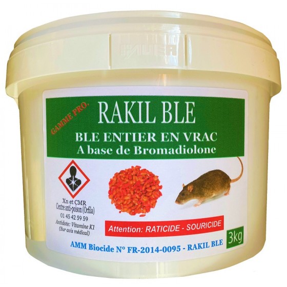 Raticide blé entier - Racan - Sac de 20kg