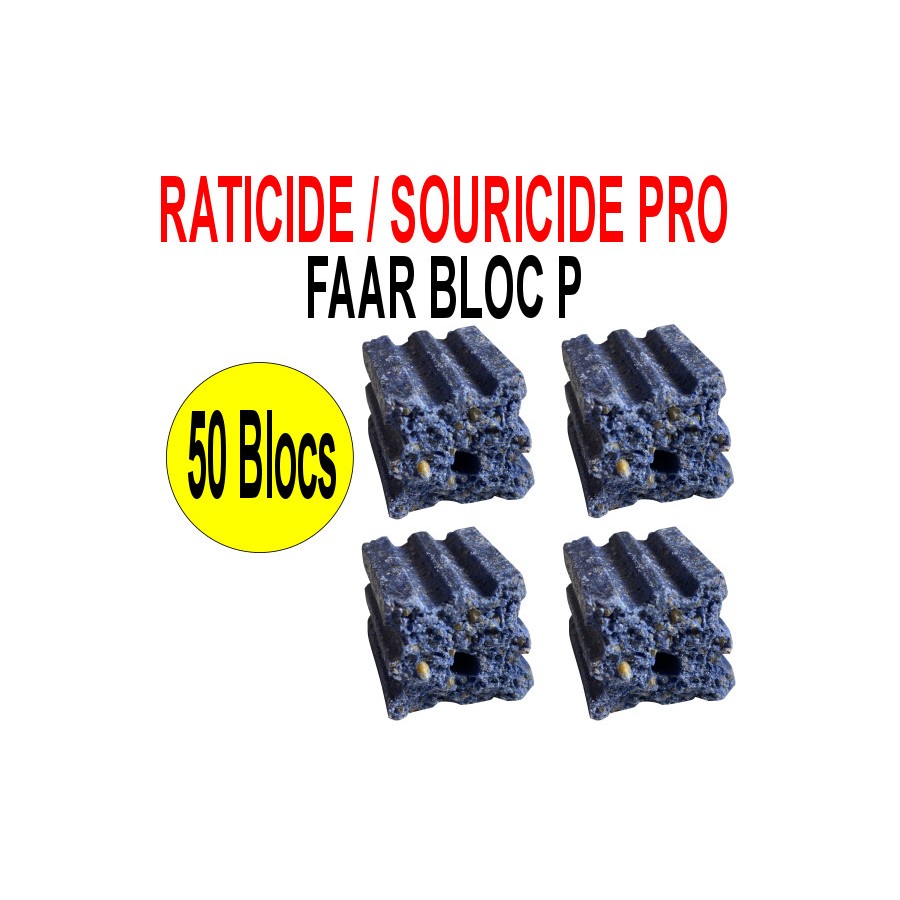 Souricide Bromapesce 50 blocs de 20 grs Souricide Bromapesce 50 blocs de 20 grs