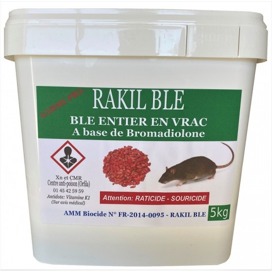 RATICIDE RAKIL BLE - SEAU DE 5 KG