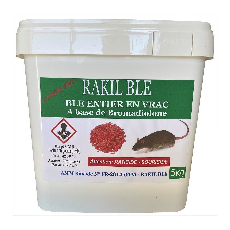 RATICIDE RAKIL BLE - SEAU DE 5 KG