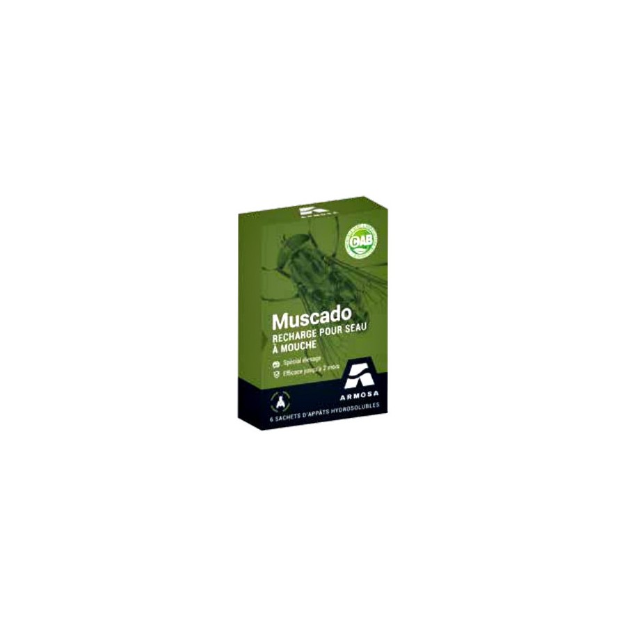 Recharge Muscado - 6 sachets appâts hydrosoluble Recharge Muscado - 6 sachets appâts hydrosoluble