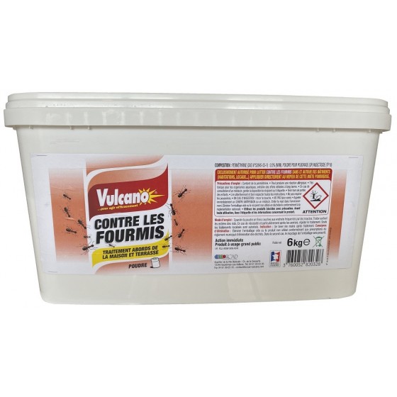 POUDRE FOURMIS VULCANO - SEAU DE 6 KG