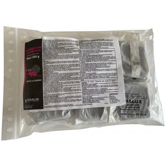 Raticide BRODIFACOUM HYDRO- Paquet de 240g