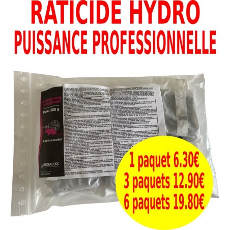 Raticide BRODIFACOUM HYDRO- Paquet de 240g