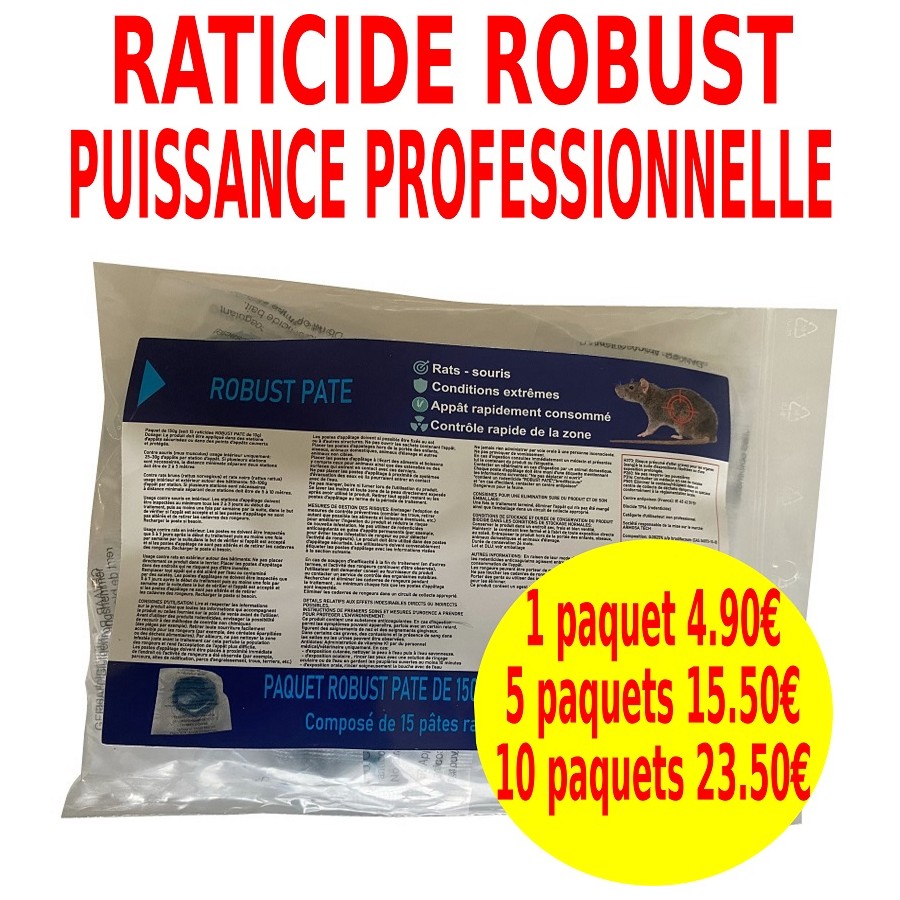 Un bon raticide pour les rats noirs & souris, pâte efficace lieu